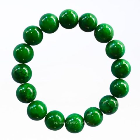 Emerald Green Jade Bracelet - Authentic Natural Gemstone - Year of the Snake - Perlas at Bato ni Mam